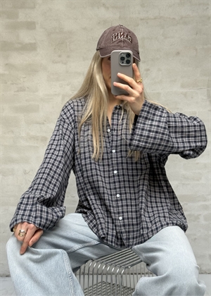 Tinsi check skjorte Grey/Navy Boii Studios